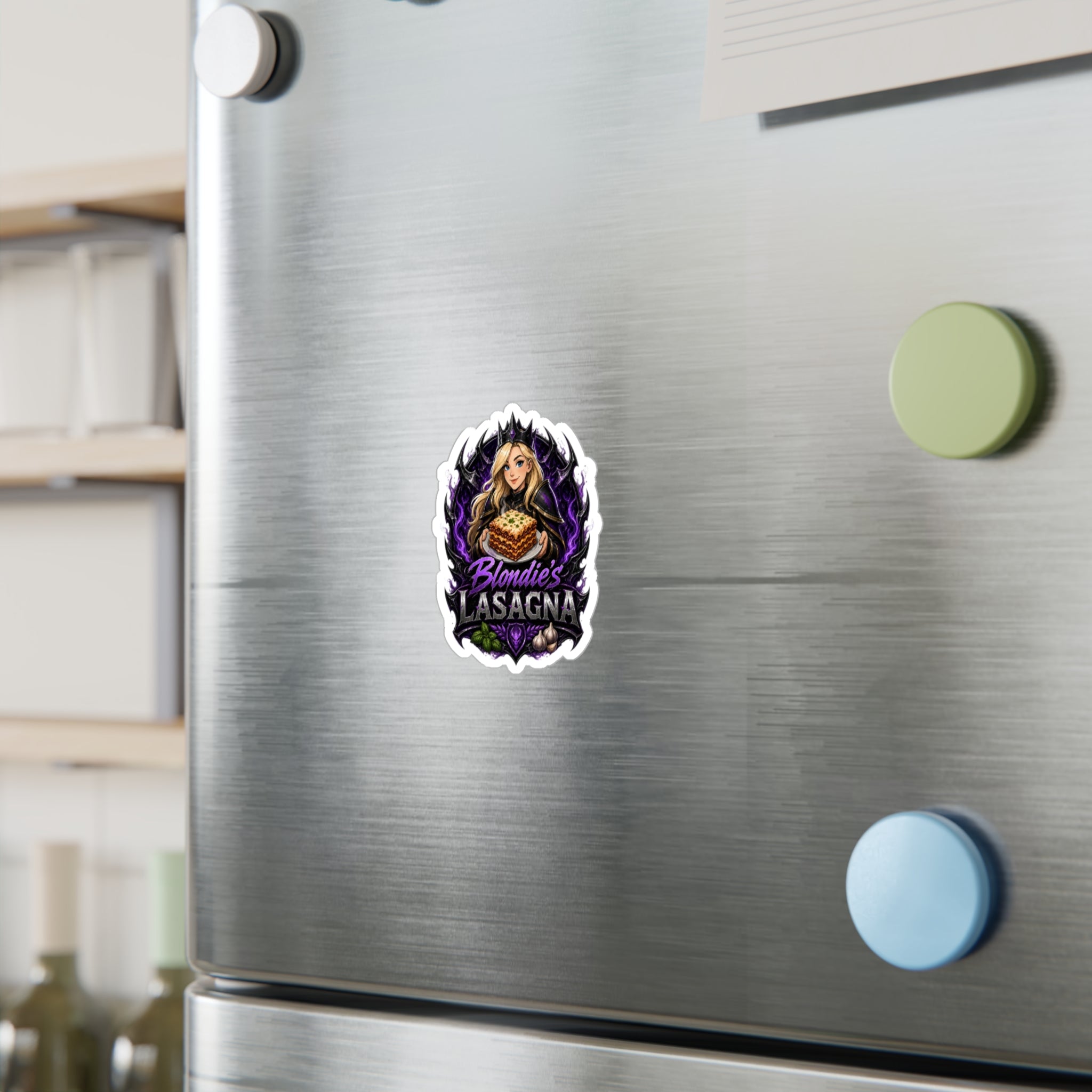 Blondie's Lasagna Vinyl Sticker — Kiss-Cut Decal