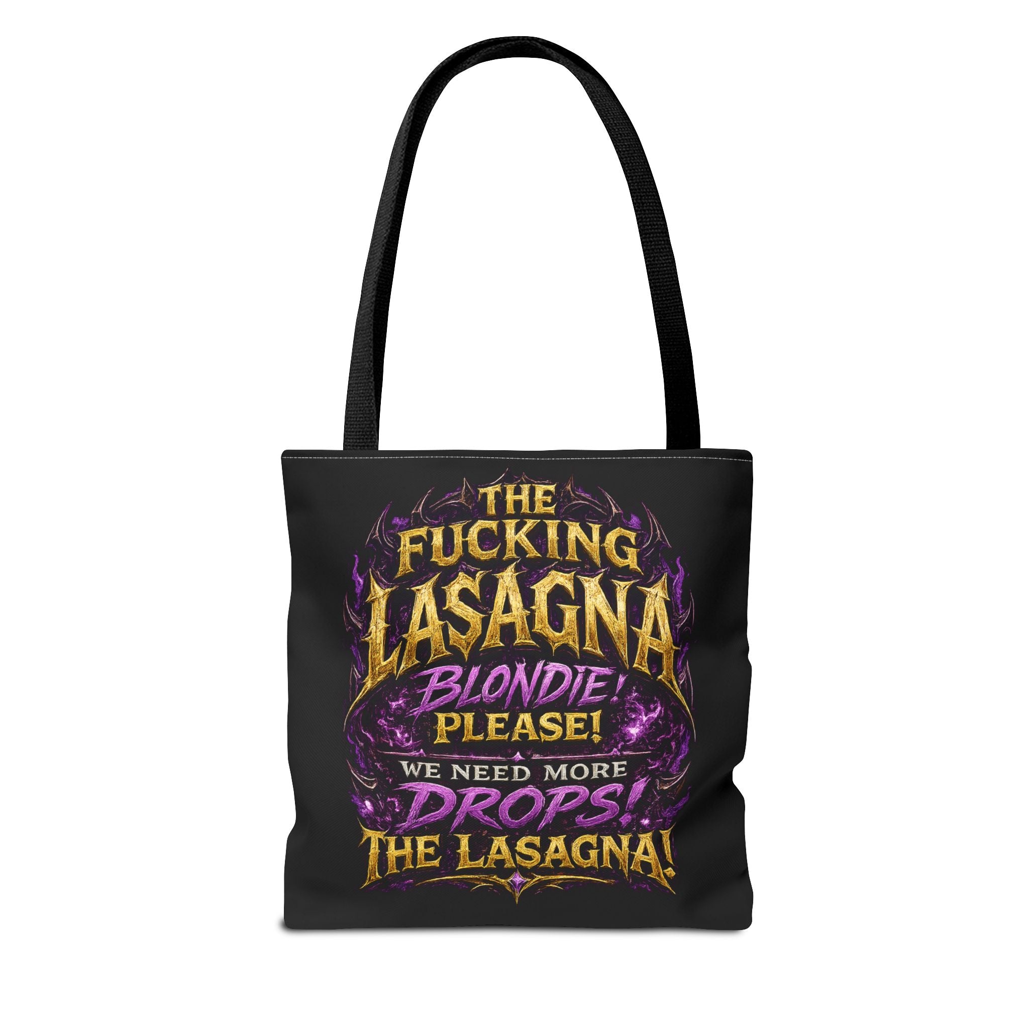 Lasagna Blondie Tote Bag – Funny Gamer Food Quote Bag