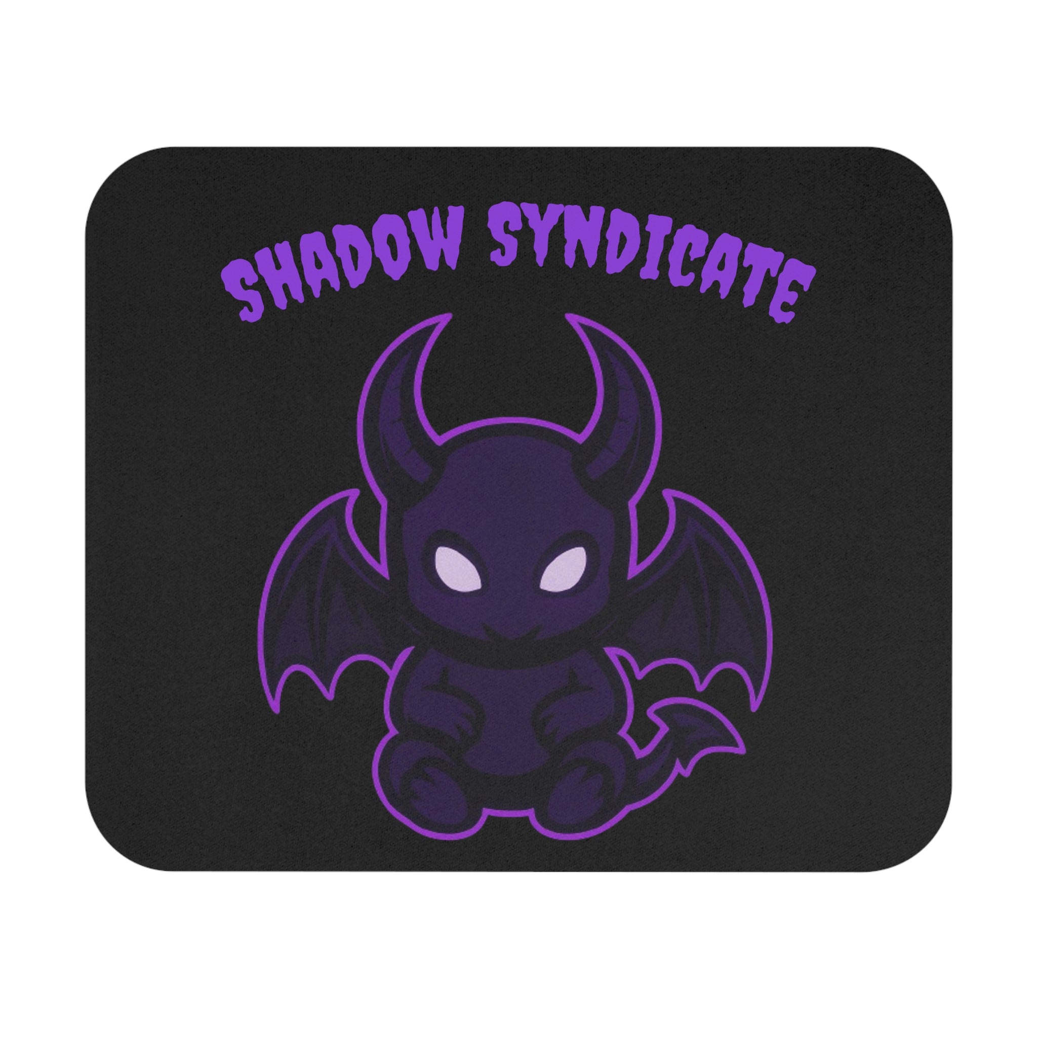 Shadow Syndicate Mouse Pad — Cute Purple Demon Gaming Desk Mat