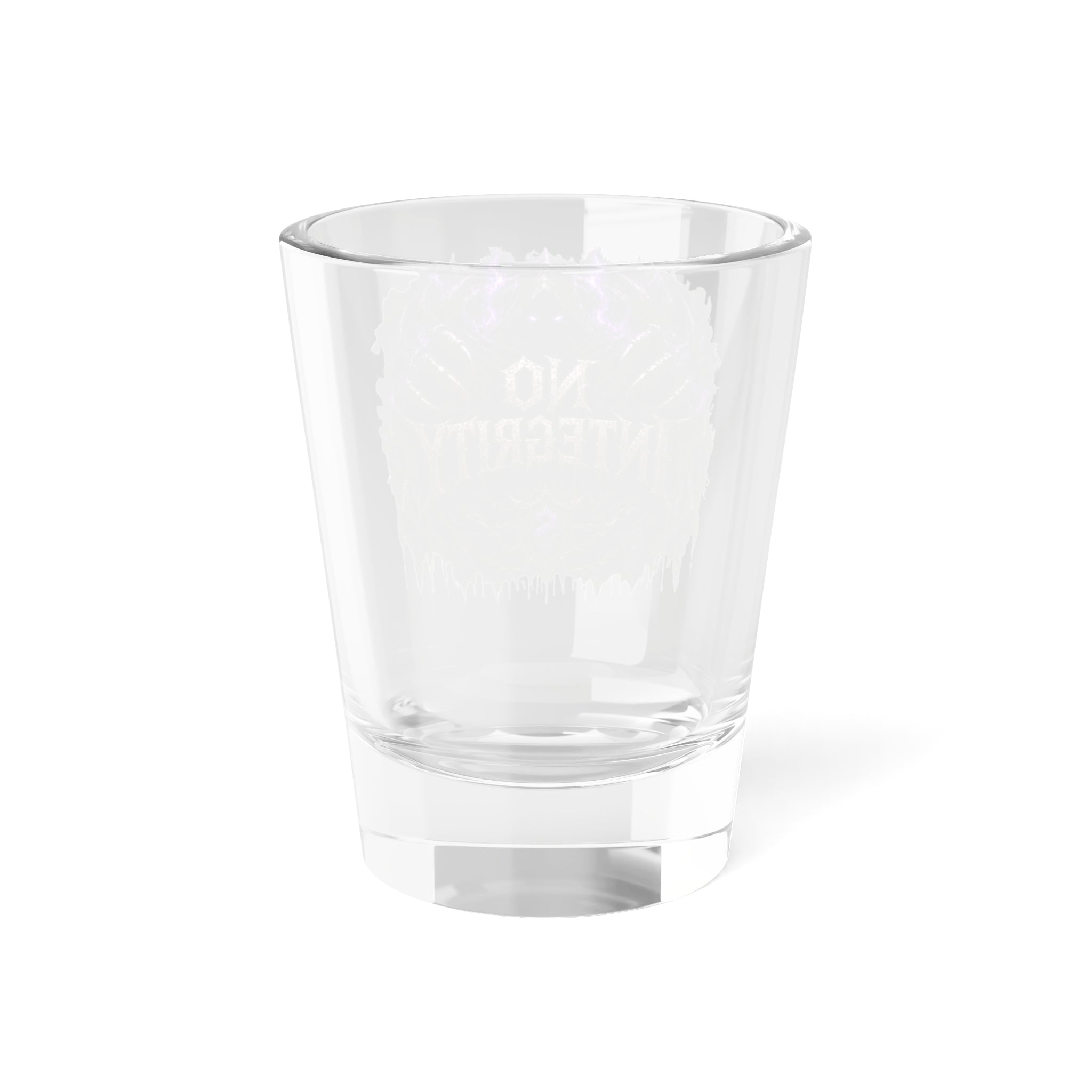 No Integrity Gothic Shot Glass — 1.5oz Dark Fantasy Shooter Glass