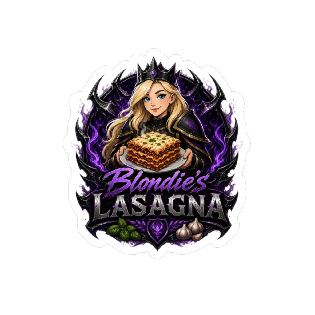 Blondie's Lasagna Vinyl Sticker — Kiss-Cut Decal