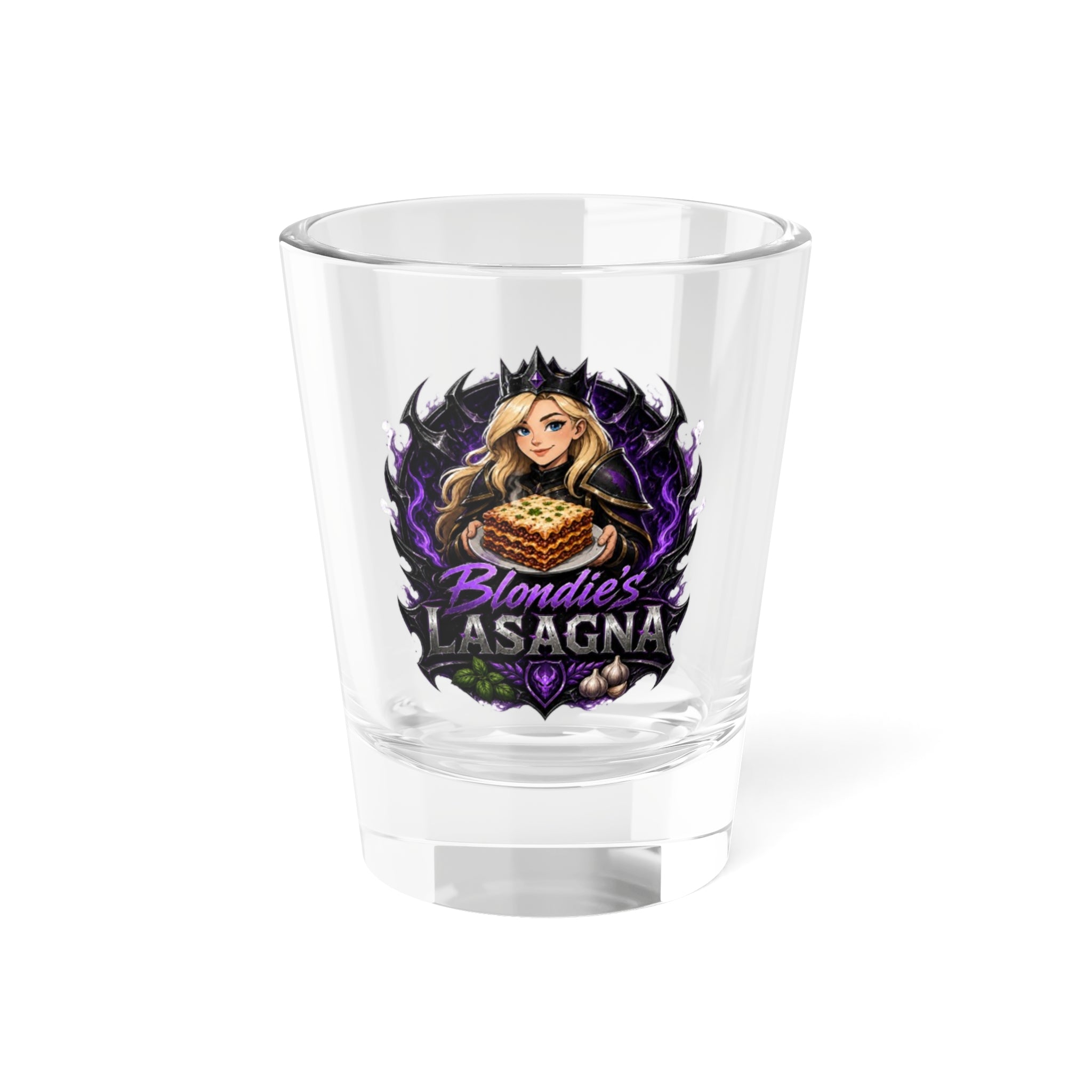 Blondie's Lasagna 1.5oz Shot Glass — Funky Foodie Novelty Barware