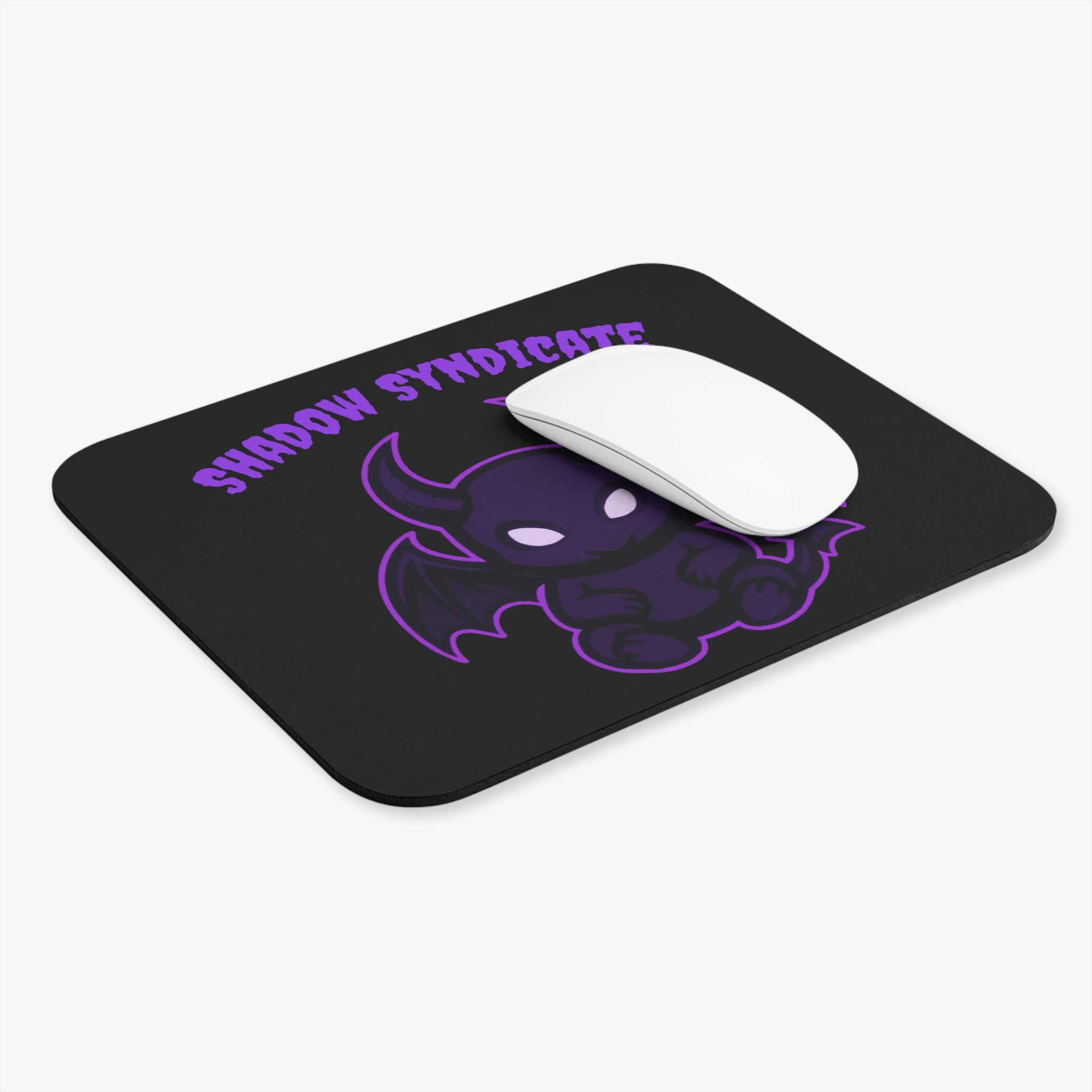 Shadow Syndicate Mouse Pad — Cute Purple Demon Gaming Desk Mat