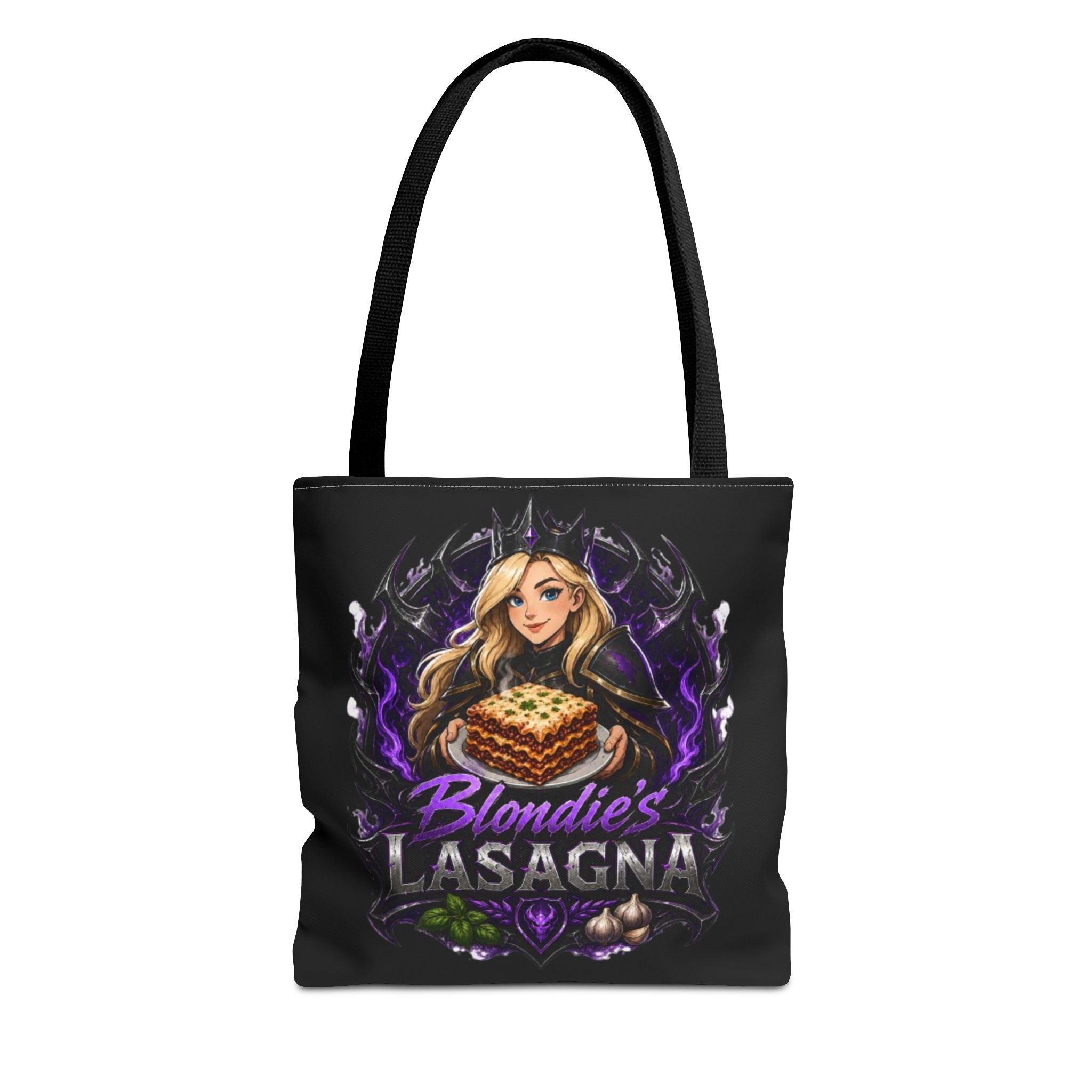 Lasagna Blondie Tote Bag – Funny Gamer Food Quote Bag