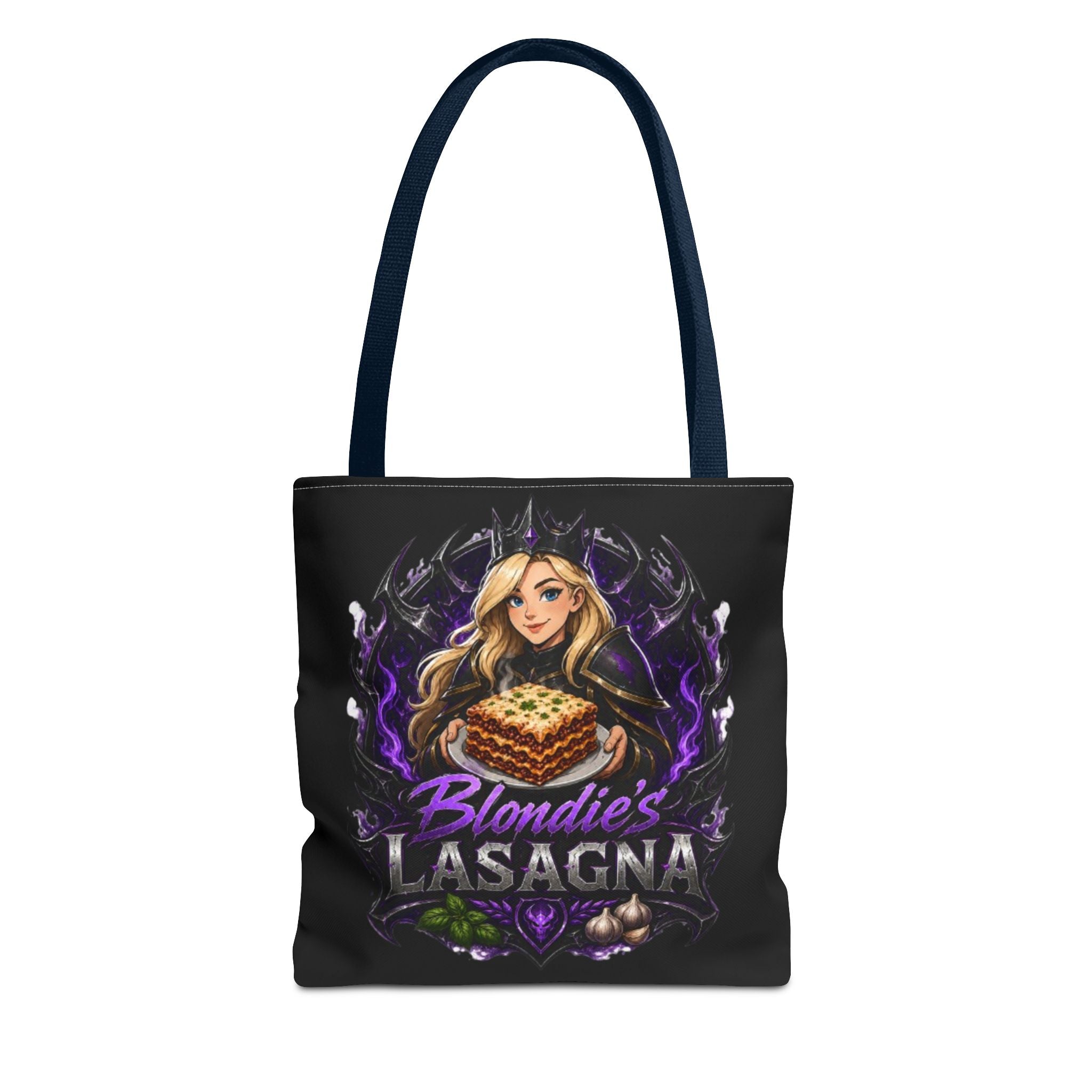 Lasagna Blondie Tote Bag – Funny Gamer Food Quote Bag