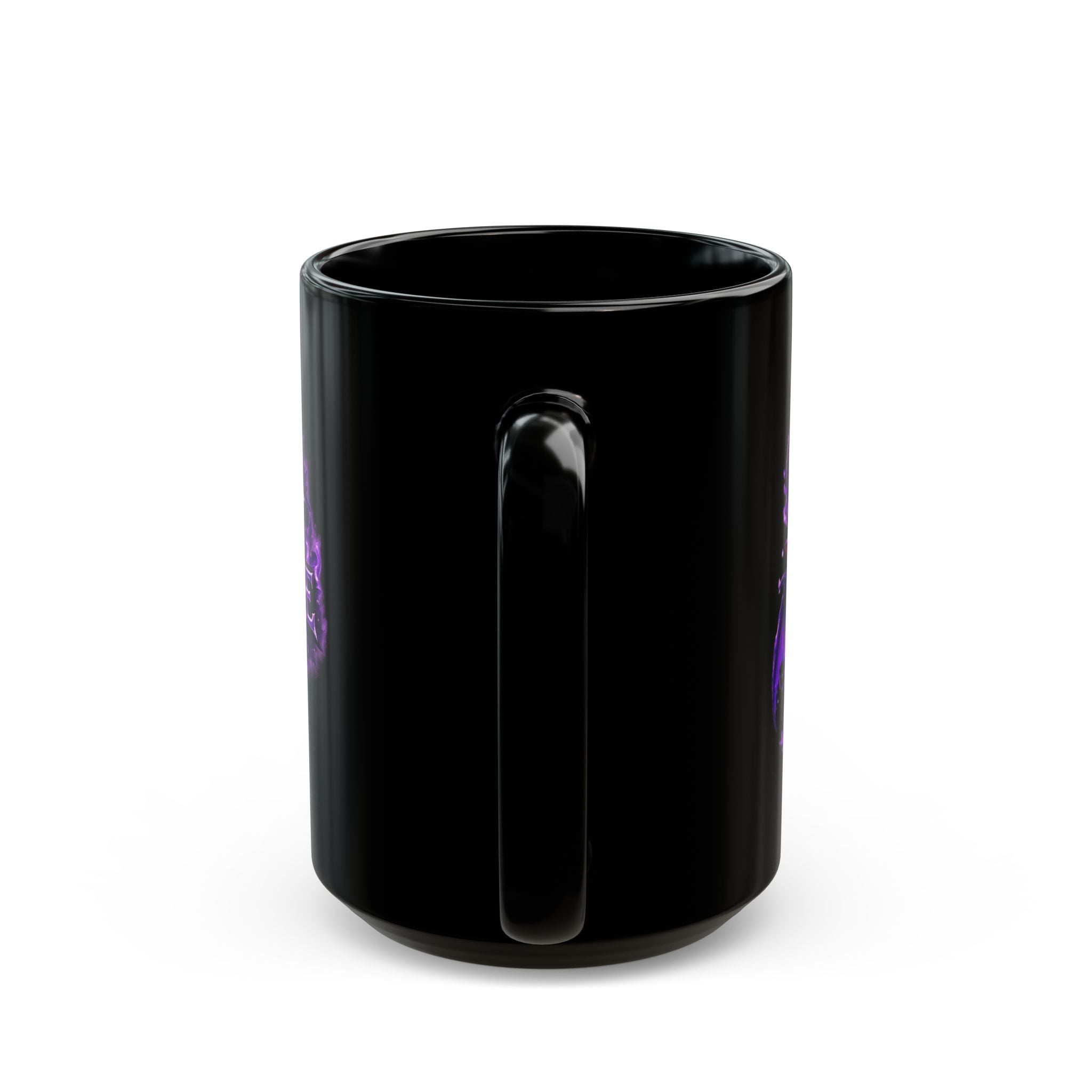 Shadow Syndicate Black Mug — Purple Flame Gaming Coffee Cup (11oz & 15oz)