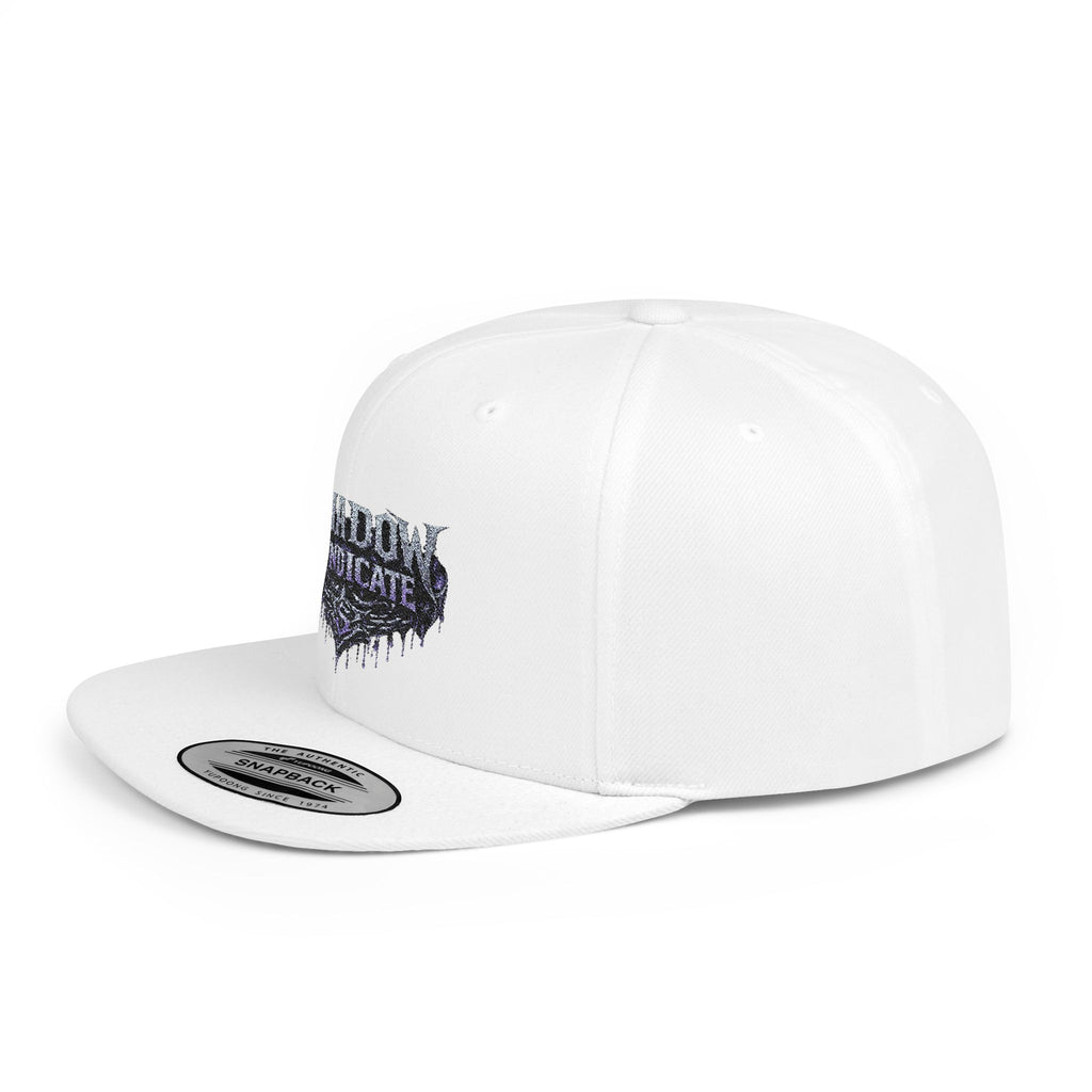 Shadow Syndicate Flat Bill Snapback Hat — Drip Logo Streetwear Cap