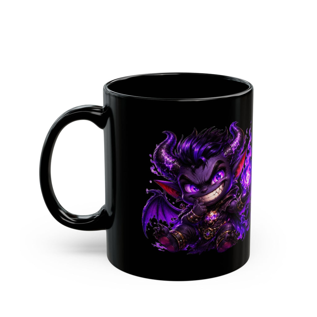 Shadow Syndicate Black Mug — Purple Flame Gaming Coffee Cup (11oz & 15oz)