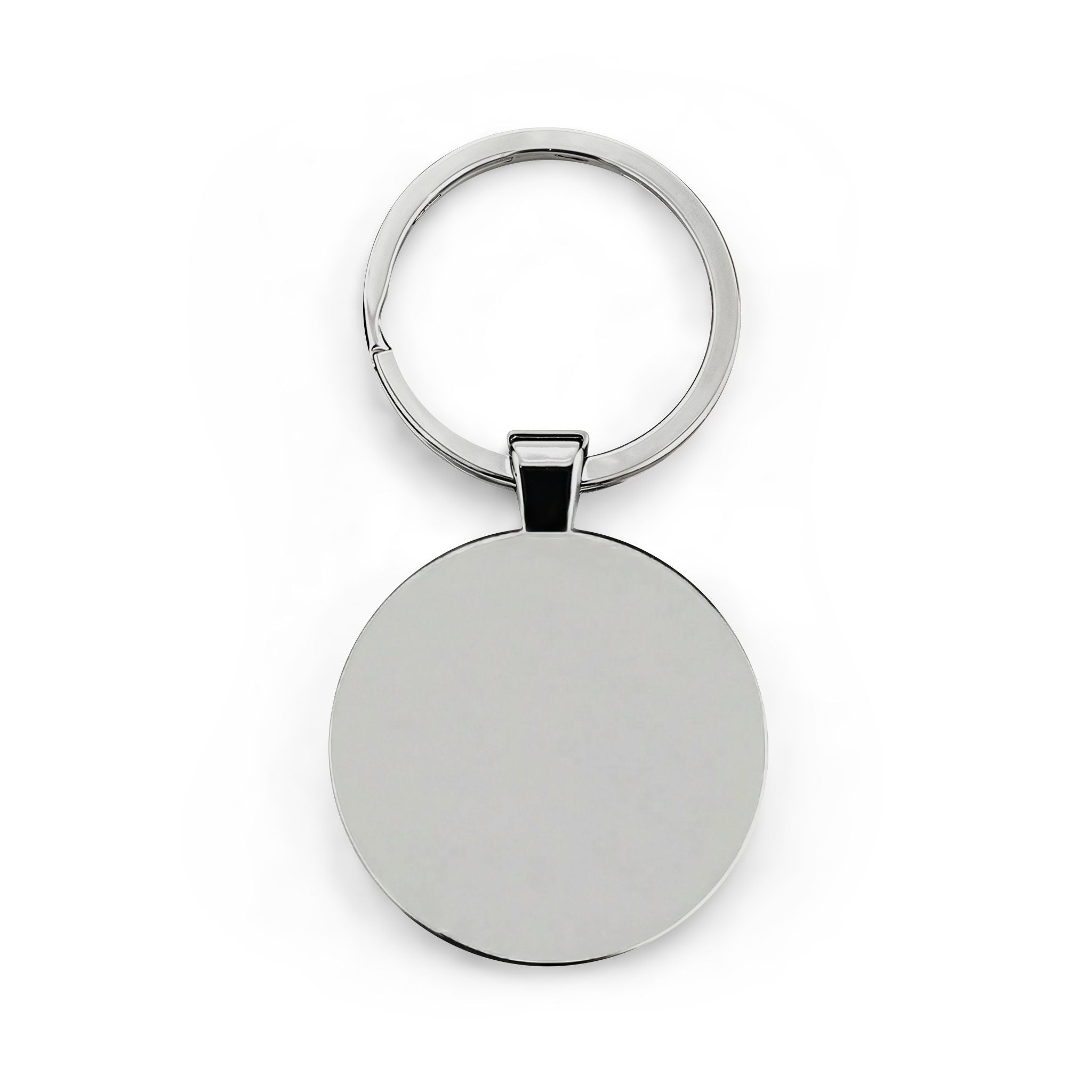 Shadow Syndicate Round Stainless Steel Keychain — Dark Gothic Logo Keyring