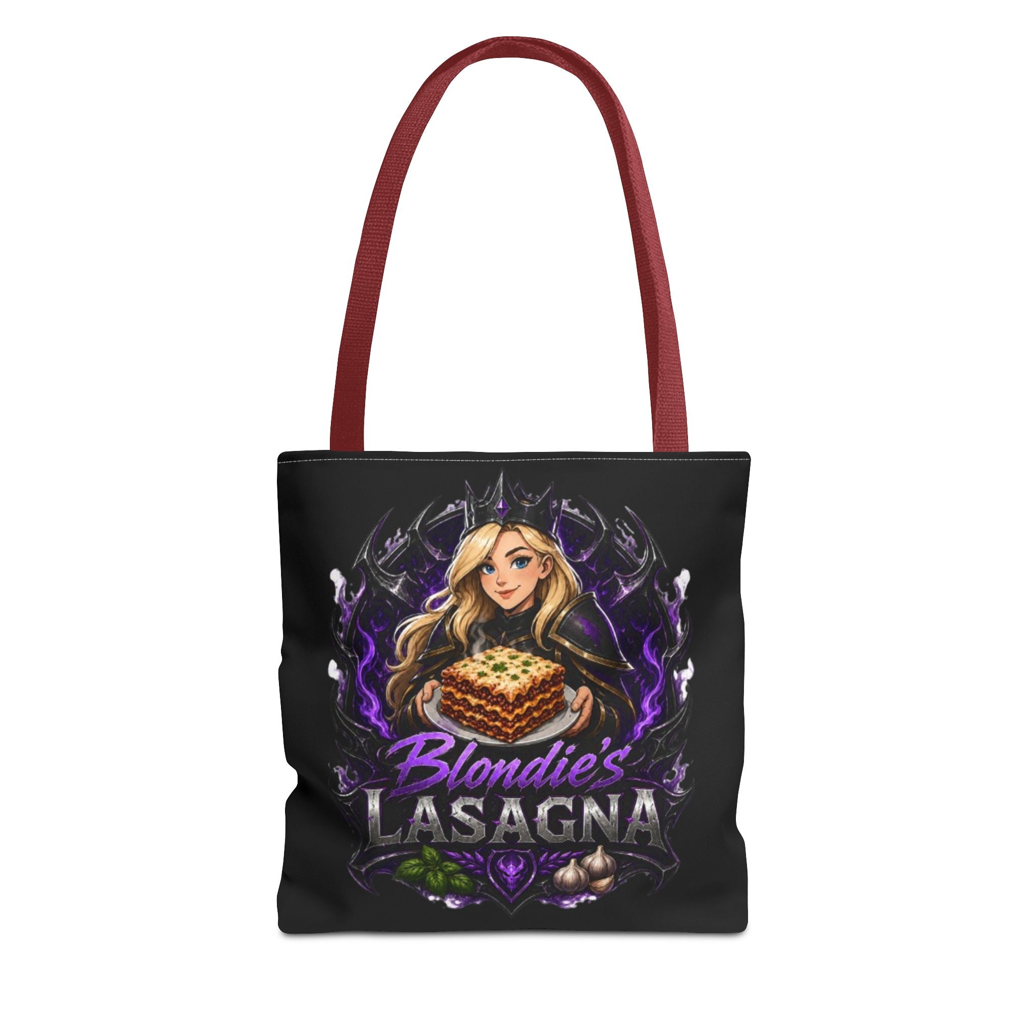 Lasagna Blondie Tote Bag – Funny Gamer Food Quote Bag